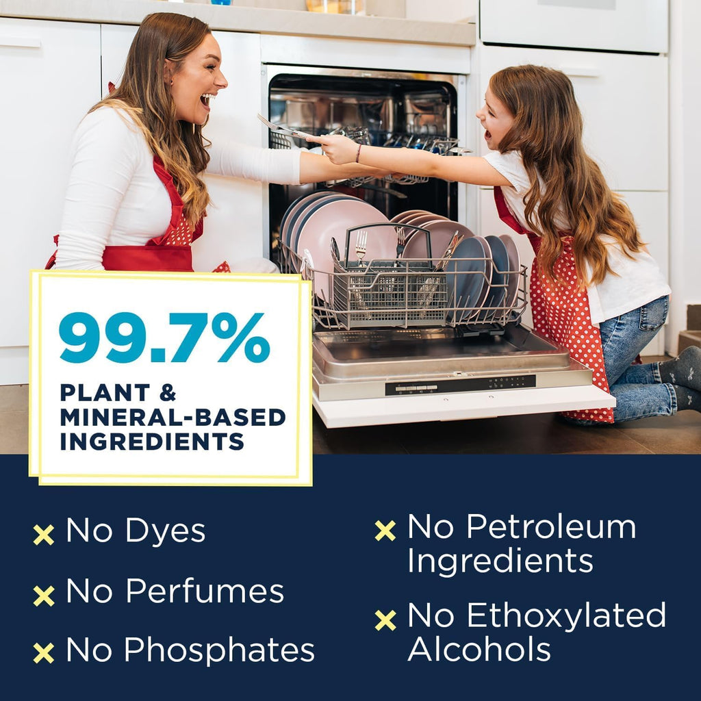 Nature Clean All Natural Dishwasher Rinse Aid Cleaner, Liquid Dishwasher Rinse Agent for Spot-Free Glass & Cutlery in Hard Water, Non Toxic Dish Washer Rinse Aid & Stain Remover, 8 oz/250ml, Pack of 4