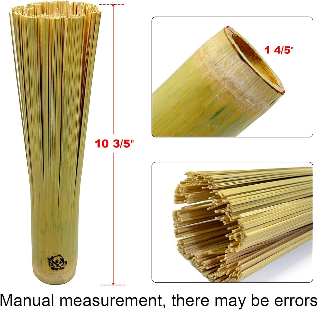 Bamboo Wok Brush 2 Pack – Handmade Natural Scrubbers for Carbon Steel & Cast Iron, 100% Bamboo, No Metal, Eco-Friendly Kitchen Cleaning Brushes for Woks, Pans, Dishes, Teapots(for All Pots)