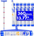 COBETE 13.77" Large Extra Sticky Lint Roller, 69.88" Long Handle Lint Remover with 6 Rollers for Clothes, Cat Dog Pet Hair, Furniture, Couch, Carpet, Floor，Painted Wall Cleaner Mop Dust Cleaning