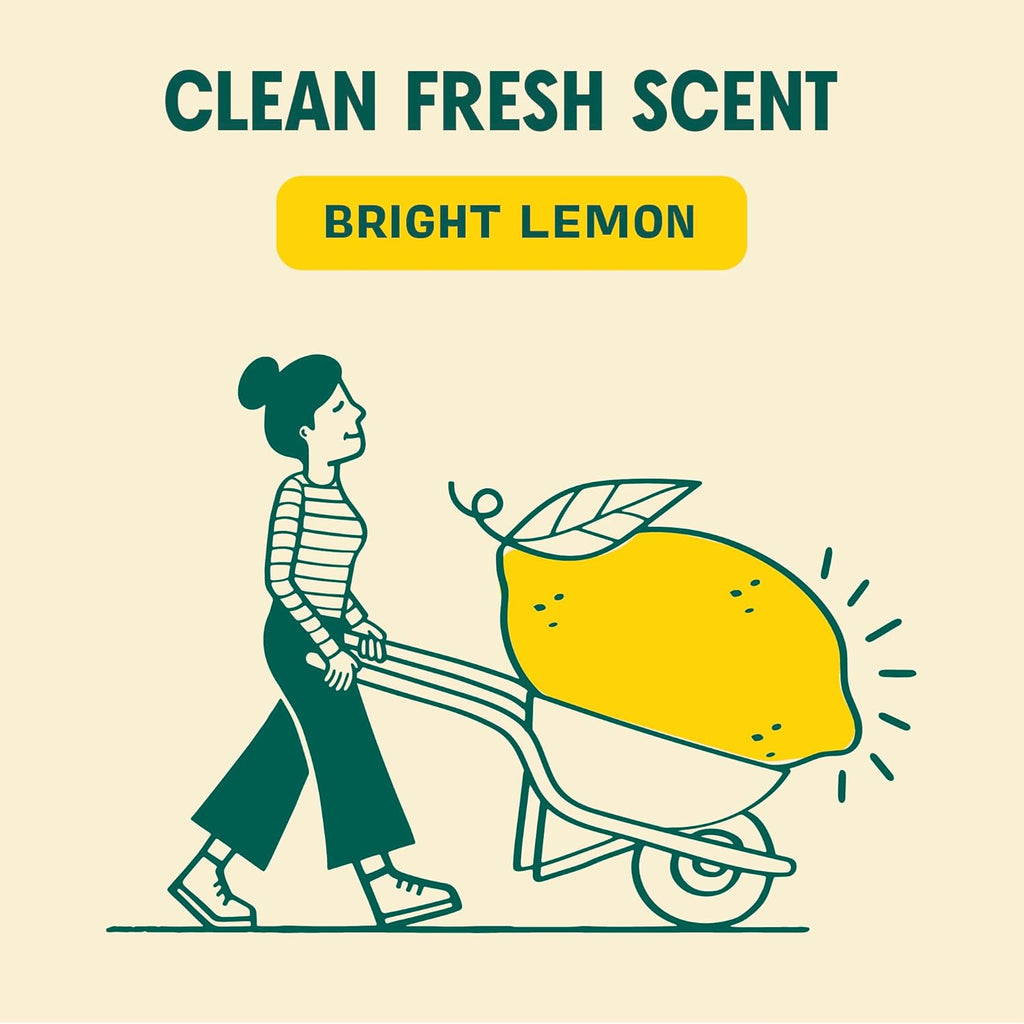 Aunt Fannie's Ultra Concentrated Floor Cleaner Vinegar Wash, Multi-Surface Solution For Mopping, Value Size, Bright Lemon Scent, 64 oz