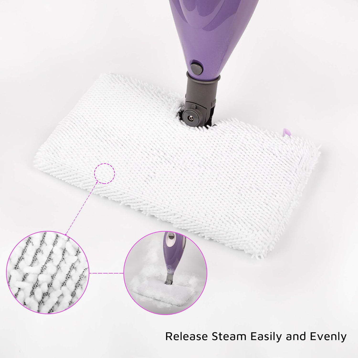F Flammi 8 Count Steam Pocket Mop Replacement Pads for Shark S3500 Series S3501 S3601 S3550 S3901 SE450 S3801CO S3601D S2901 S2902, Steam Mop Pads for Shark