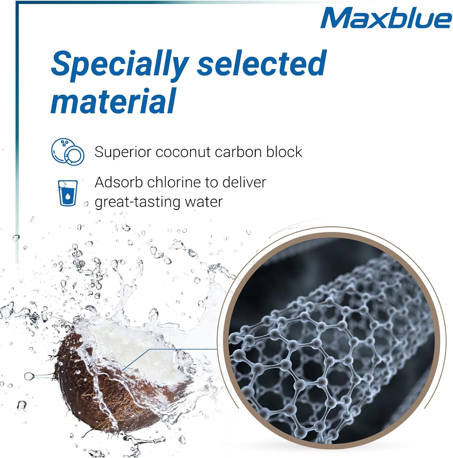 Maxblue XWF Replacement for GE® XWF, WR17X30702, NSF Certified Refrigerator Water Filter, 3 Filters (Not XWFE®)