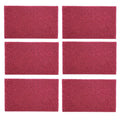 3M Scotch Brite 7447 Very Fine Grade General Purpose Sanding Hand Pads 6Pcs 200 x 125mm/8" x 5" Red