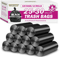 25-30 Gallon Trash Bags Black 120 Count - 32" x 36" Large Kitchen Garbage Bags, 20+ Gallon Trash Can Liners Unscented, Multipurpose for Home, Office, Daily Household Use