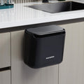 Hanging Small Trash Can with Lid Under Sink for Kitchen, Food Waste Bin for Countertop Compost Bin with Lid, Wall Mount Mountable Garbage Can for Bathroom, RV, 6.8L/1.8 Gal