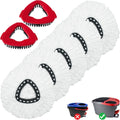 Mop Heads Replacement for Ocedar, Mop Replace Head for Ocedar EasyWring 1 Tank, Microfiber Spin Mop Refills, Include 5 Spin Mop Replacement Head Deep Cleaning Machine Washable with 2 Scrubber Mop Head