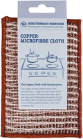 Redecker 2-Ply Woven Copper Scrubbing Cloth & Microfiber Cleaning Wipe – Dual-Surface, Non-Scratch, Reusable & Machine Washable Real Copper Pad for Kitchen & Home