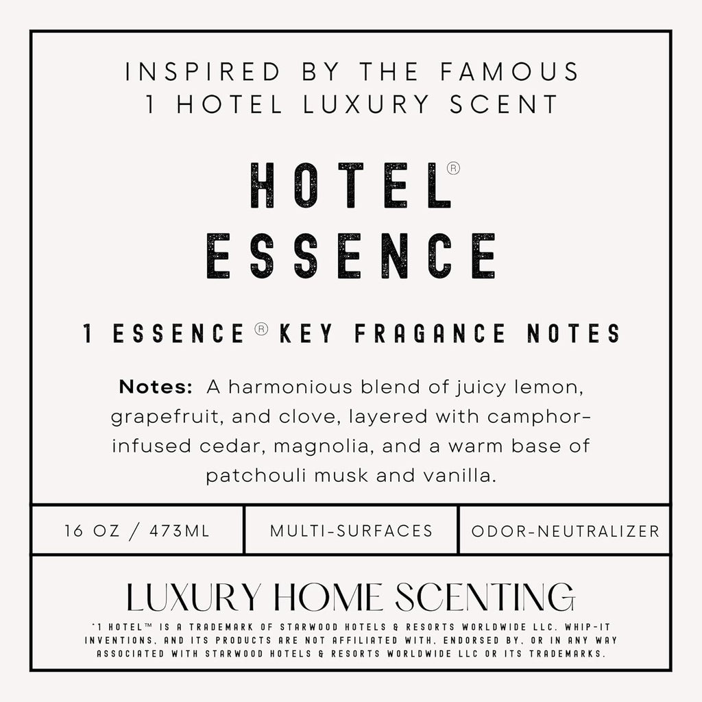 Hotel Essence Cleaner: Plant-Based Multi-Surface Cleaner & Odor Neutralizer, 16 oz, Leather, Cardamom, Lemon, Sandalwood, Cedarwood, Cinnamon, Vetiver, Amber, Musk, Iris, 16 Fl Oz (3)