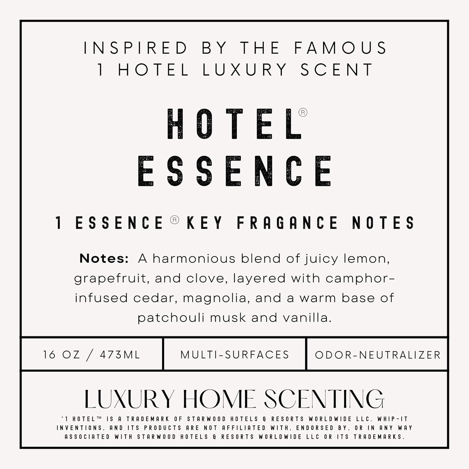 Hotel Essence Cleaner: Plant-Based Multi-Surface Cleaner & Odor Neutralizer, 16 oz, Leather, Cardamom, Lemon, Sandalwood, Cedarwood, Cinnamon, Vetiver, Amber, Musk, Iris, 16 Fl Oz (3)