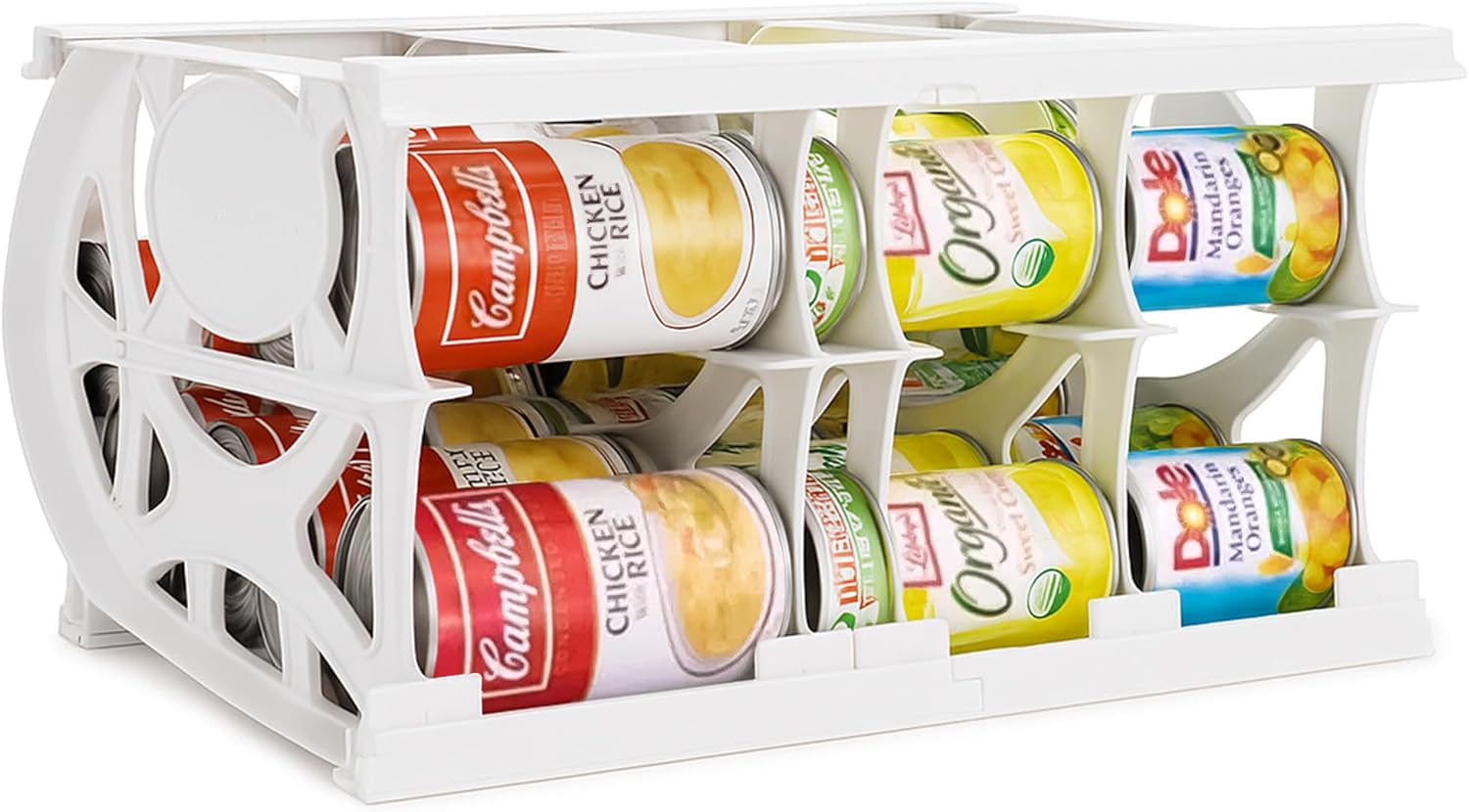 Shelf Reliance Cansolidator Pantry - 1-Pack Can Organizer for Pantry, Stackable Soda Can Storage for Kitchen, Holds 40 Cans of Food or Soda