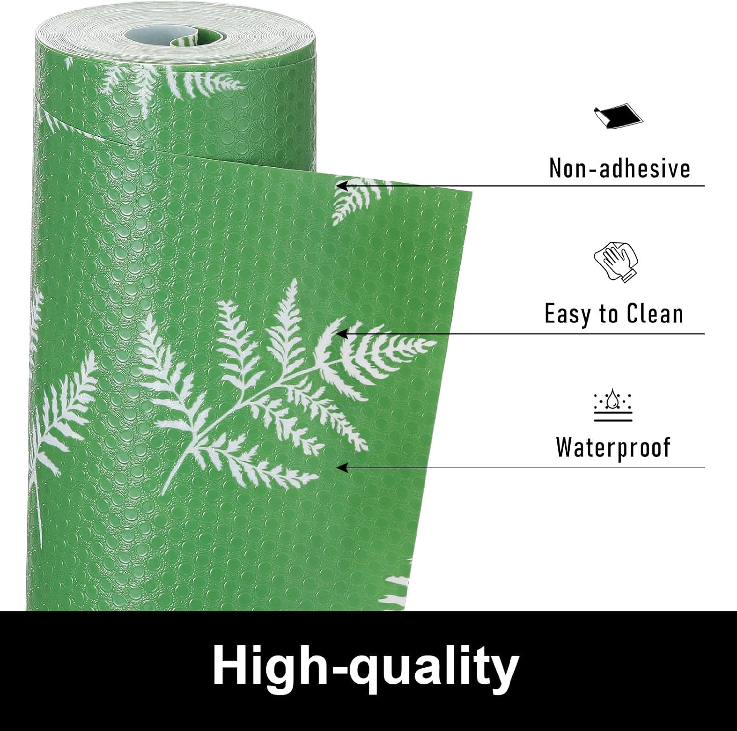 Cooyes Shelf Liners for Kitchen Cabinets Refrigerator Liners Waterproof & Oil-Proof Kitchen Cupboard Liner Drawer Mats EVA Material Non Adhesive Fridge Liner for Shelves