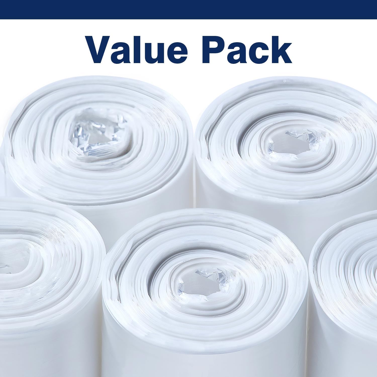 20-30 Gallon Trash Can Liners, 500 Count High Density Garbage Bags, 30'' x 37'', Clear, for Outdoor, Bathroom, Office, Recycling, Janitoria, Commercial and Industrial Use