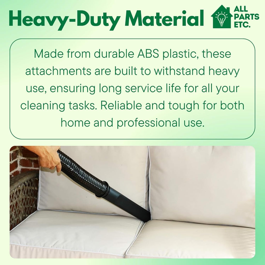 2 1/2 inch Attachments & Accessories 2.5 Wet Dry Vac - Extension Wands, Floor Brush, Dust Brush, Crevice Tool, Utility Nozzle, Compatible with Shop Vac - 6-Pack Attachments