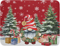 Christmas Gnome Dish Drying Mats for Kitchen Counter Christmas Gnomes Snowflakes Absorbent Microfiber Dishes Drying Pad Xmas Kitchen Drying Mat Drying Rack Mat Kitchen Accessories 16"x18"