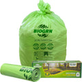 50-55 Gallon Compostable Trash Bags Flat-Top 12 Bags Heavy Duty 1.57 Mil 208.2 Liter Large Lawn and Yard Waste Bag Compost for Outdoor Garden ASTM D6400, US BPI and OK Compost Home Certified