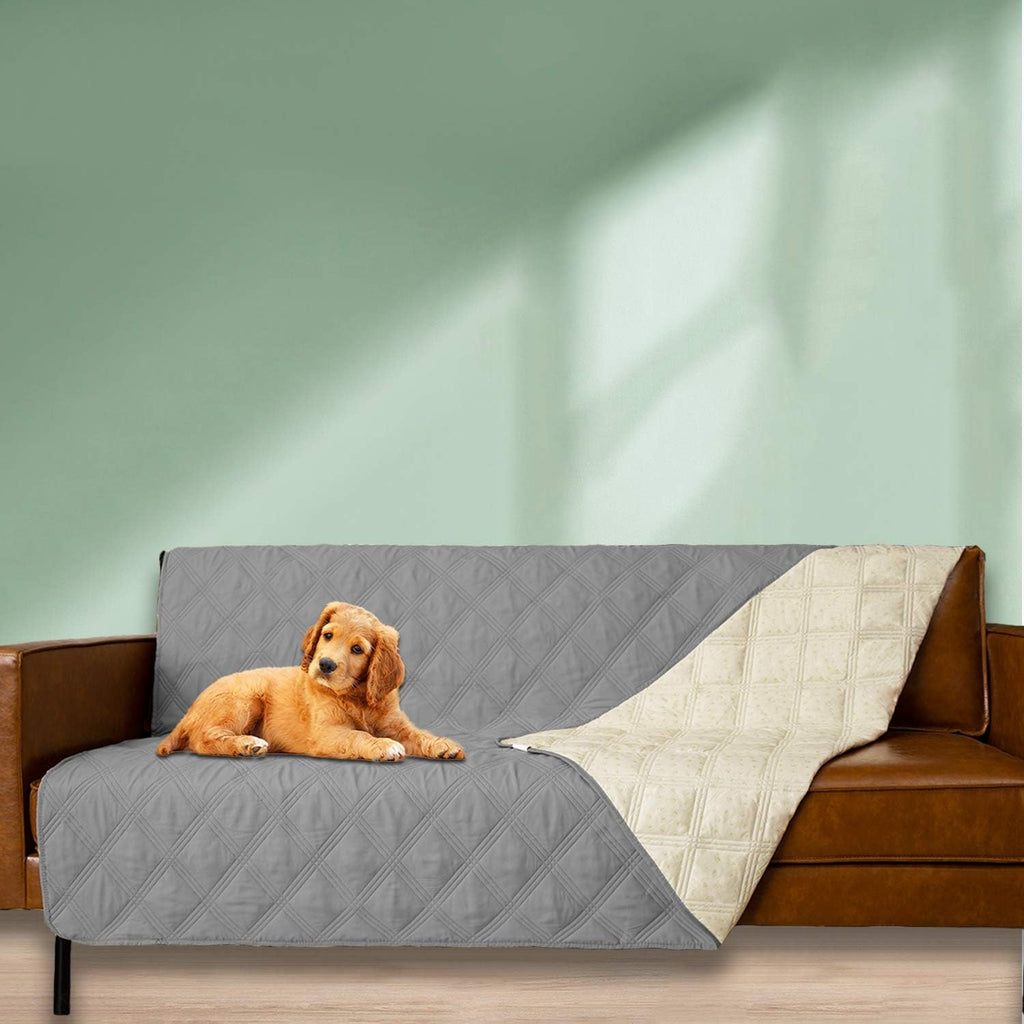 Ameritex Waterproof Dog Bed Cover Pet Blanket with Anti-Slip Back for Furniture Bed Couch Sofa (40x50 Inch (Pack of 1), Lightgrey)