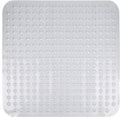 ENKOSI Extra Large Square Non Slip Shower Mat - 31 x 31-inch XL Bathroom Shower Mat - Square Shower Matts for Shower Stall Floors | Secure Suction Cups and Drain Holes (31x31 Clear)