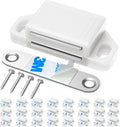 Cabinet Magnetic Catch Door Latch 30LB for Kitchen Drawer Magnets to Stay Closed Magnetic Catch Closet for Drawer（White 24 Pack）
