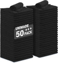 Microfiber Cleaning Cloth, 50 Pack Microfiber Towels for Cars Reusable Shop Rags Bulk Lint Free Cleaning Towels for Car Kitchen Automotive Bar Mechanic Restaurant Garage, 11.5"x 11.5", Black