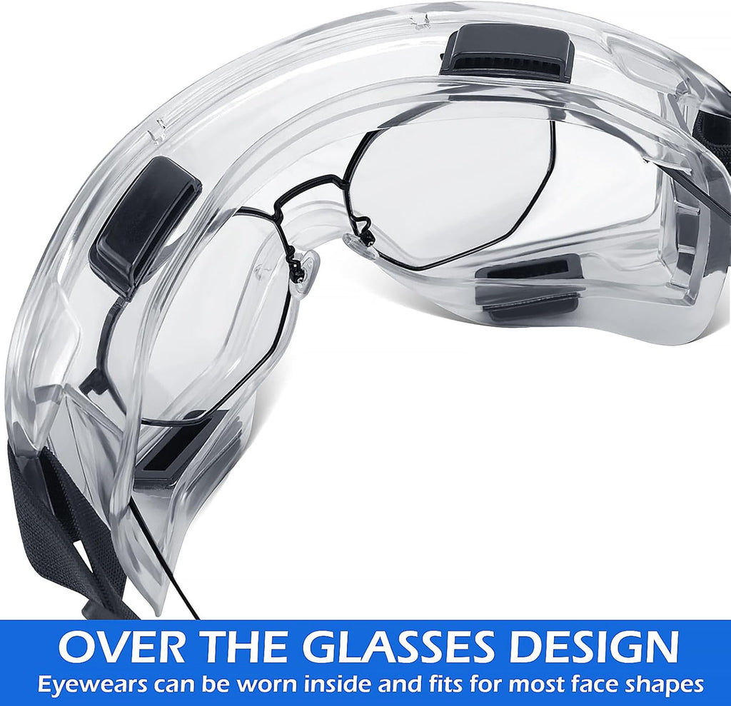OXG 6 Pack Safety Goggles ANSI Z87.1 Glasses, Anti-Fog Protective Safety Glasses Lab Goggles Men Women Eye Protection Goggles