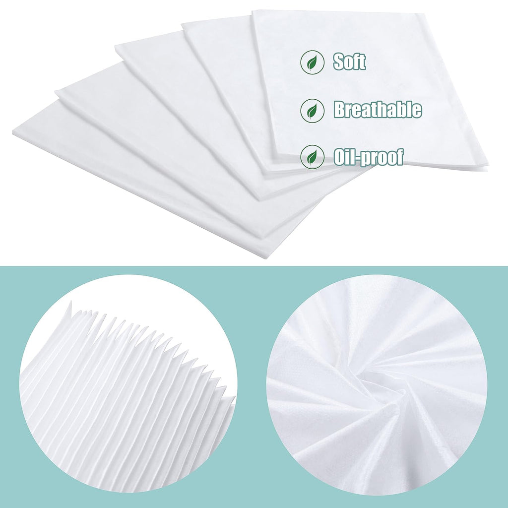 Disposable Bed Sheets for Massage Table 200 Pcs 31" x 71" Waterproof Massage Table Sheets Soft Non Woven Fabric SPA Massage Table Bed Cover Breathable for Beauty Tattoos Waxing Travel (White)