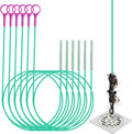 Drain Snake Hair Drain Clog Remover, 37-Inch Anti-Break Metal Sink Snake Drain Hair Removal Tool with Nylon Layer, Plumbing Snake Drain Cleaner Tool–6 Pack for Bathroom, Shower, Kitchen Sink, Bathtub