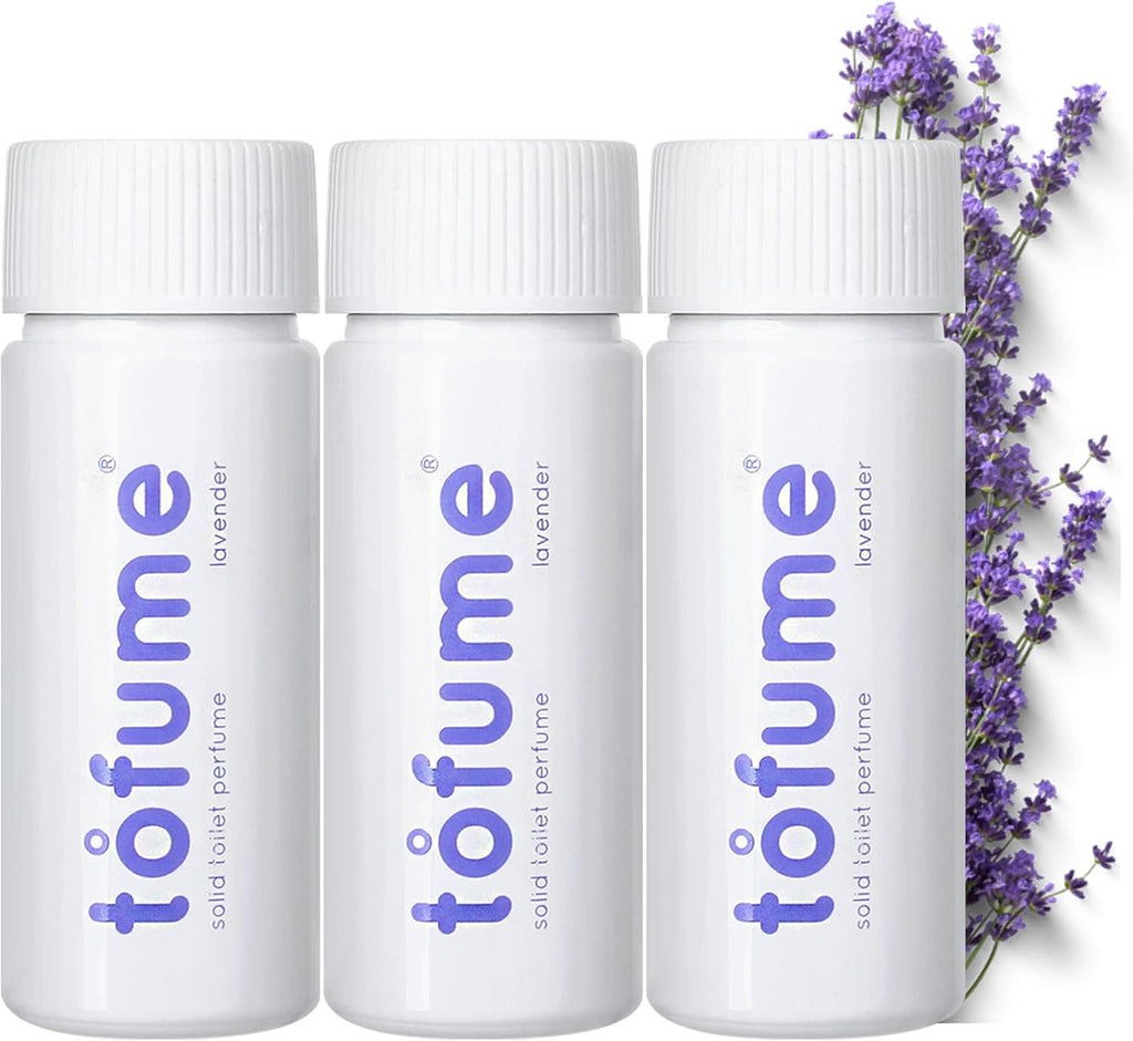 Effervescent Bathroom Air Freshener - Floral Lavender - Toilet Deodorizer, Bathroom Odor Eliminator, Toilet Freshener, Flushable Air Freshener Toilet Tablets, 3 Pack (90 Tablets)