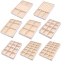 Jewelry Organizer Drawer 8 Set Jewelry Boxes Velvet Jewelry Drawer Organizer Stackable Jewelry Tray for Earring Necklace Display