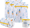 Mesh Laundry Bag, Durable Laundry Bags with Premium Zipper, 5-Piece Washing Machine Wash Bags for Delicates Blouse, Hosiery, Baby Clothes, Travel Organization Bag (Pineapple)