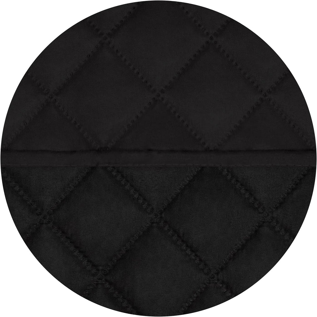 PureFit Reversible Quilted Oversized Recliner Sofa Cover, Water Resistant Furniture Protector, Washable Couch Cover with Elastic Straps for Kids, Pets (Large, Black/Black)