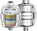 R7 Shower Filter High Put Shower Water Filter for Hard Water 99.99% Remove Chlorine, Heavy Metals, Shower Water Softener, Improve your skin and hair, Bathroom Fixture Hardware Parts, Chrome, 2 Pack