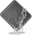 ZLR Silicone Dish Drying Mat for Kitchen Counter, Eco-Friendly Fast Dry Dish Mat, Easy Clean Multi Usage Drying Matt, Heat Resistant Trivet, 16" x 18" XL, Dark Gray