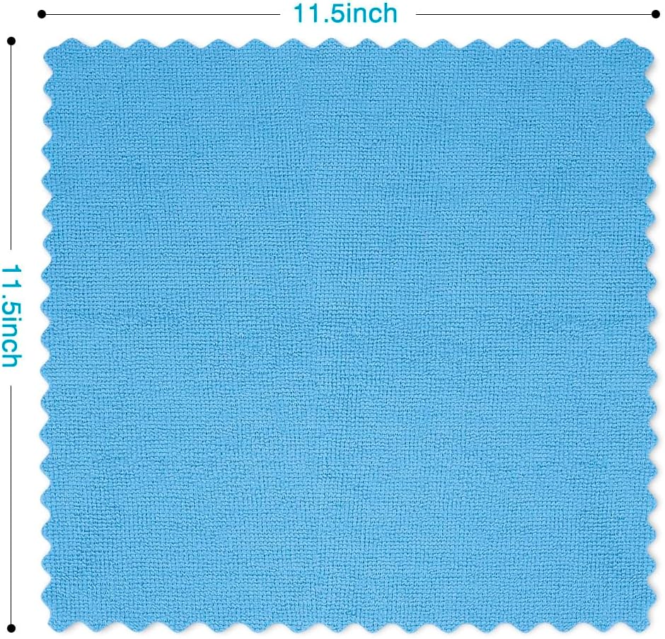 Orighty Cleaning Cloths Bulk, 150 Pack Shop Rags Reusable, Multi-Purpose Shop Towels for Cars, Microfiber Cleaning Rags for Automotive, Mechanic, Kitchen, Lint Free Towels 11.5’’ x 11.5’’, Blue