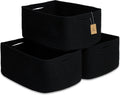 NaturalCozy Storage Baskets 16.8”x13”x7.6” Cotton Rope Woven Baskets for Organizing 3-Pack | Toy Storage Bins | Basket for Shelves, Laundry, Blanket, Clothes, Closet, Kitchen, Bathroom, Gifts