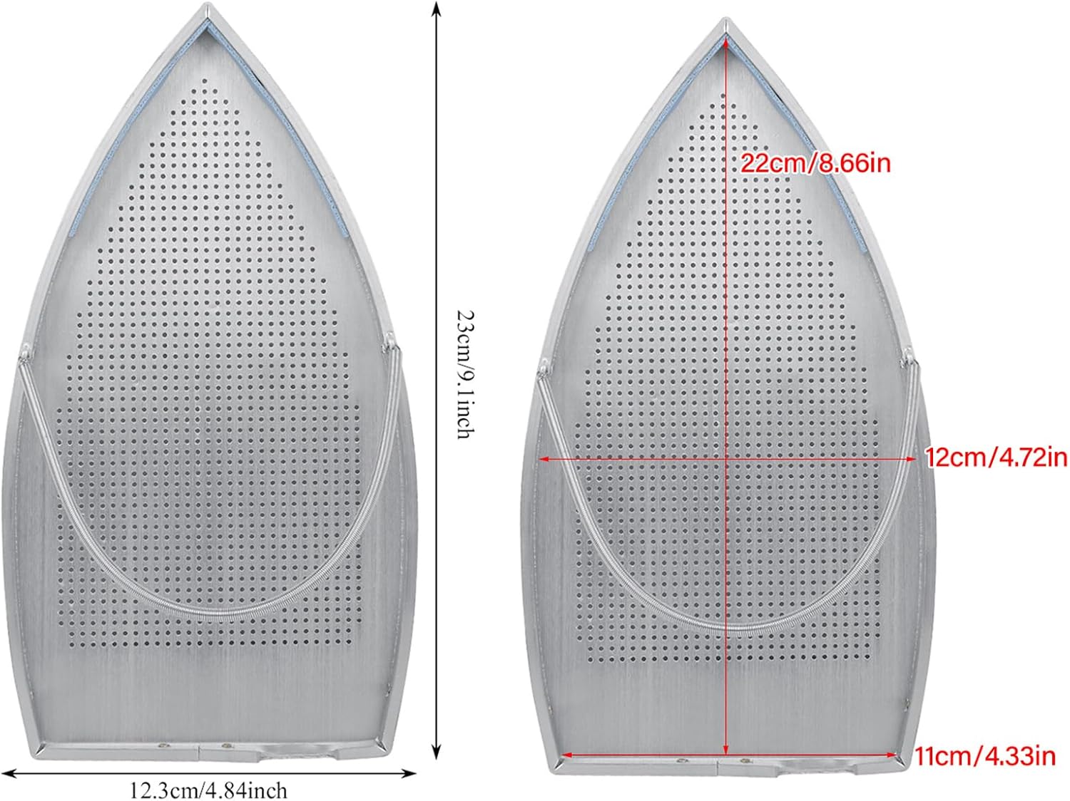 Aluminum Iron Plate Cover,Slick Cover Iron Protector for Ironing,9.1 X 4.84 in Ironing Shoe for Clothes Pressing Prevents Burn Sticking and Iron Plate Protection