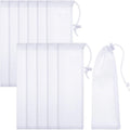 Lint Traps Catcher for Washing Machine Nylon Mesh Lint Traps for Home Laundry Washing Machine Drain Systems Discharge Hoses Filter, 9.4 x 3.1 Inch (12 Pieces)