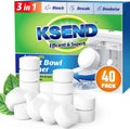Toilet Bowl Cleaner Tablets - 40 PCS Automatic Bleach Toilet Cleaner Tablets, Slow-Releasing Deodorizing & Descaling, Powerful Bathroom Tank Cleaner