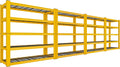 REIBII 72''H Garage Shelving 3010 LBS Storage Shelves Adjustable Metal Shelving 5 Tier Metal Shelves for Storage Industrial Shelf for Kitchen Pantry Warehouse Basement 72" HX35.5 WX16 D, 4 Pack