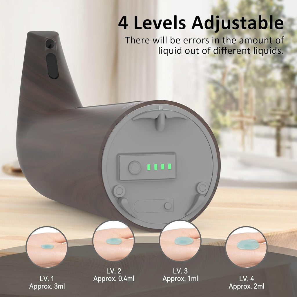 Convenient Automatic Soap Dispenser,4 Adjustable Levels Touchless Hand Sanitizer Pump with Infrared Sensor, 400 ml Countertop Electric Soap Dispenser for Bathroom,Kitchen
