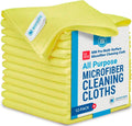 12" x 12" MW Pro Multi-Surface Microfiber Cleaning Cloths | Yellow - 12 Pack | Premium Microfiber Towels for Cleaning Glass, Kitchens, Bathrooms, Automotive, Supplies & Products