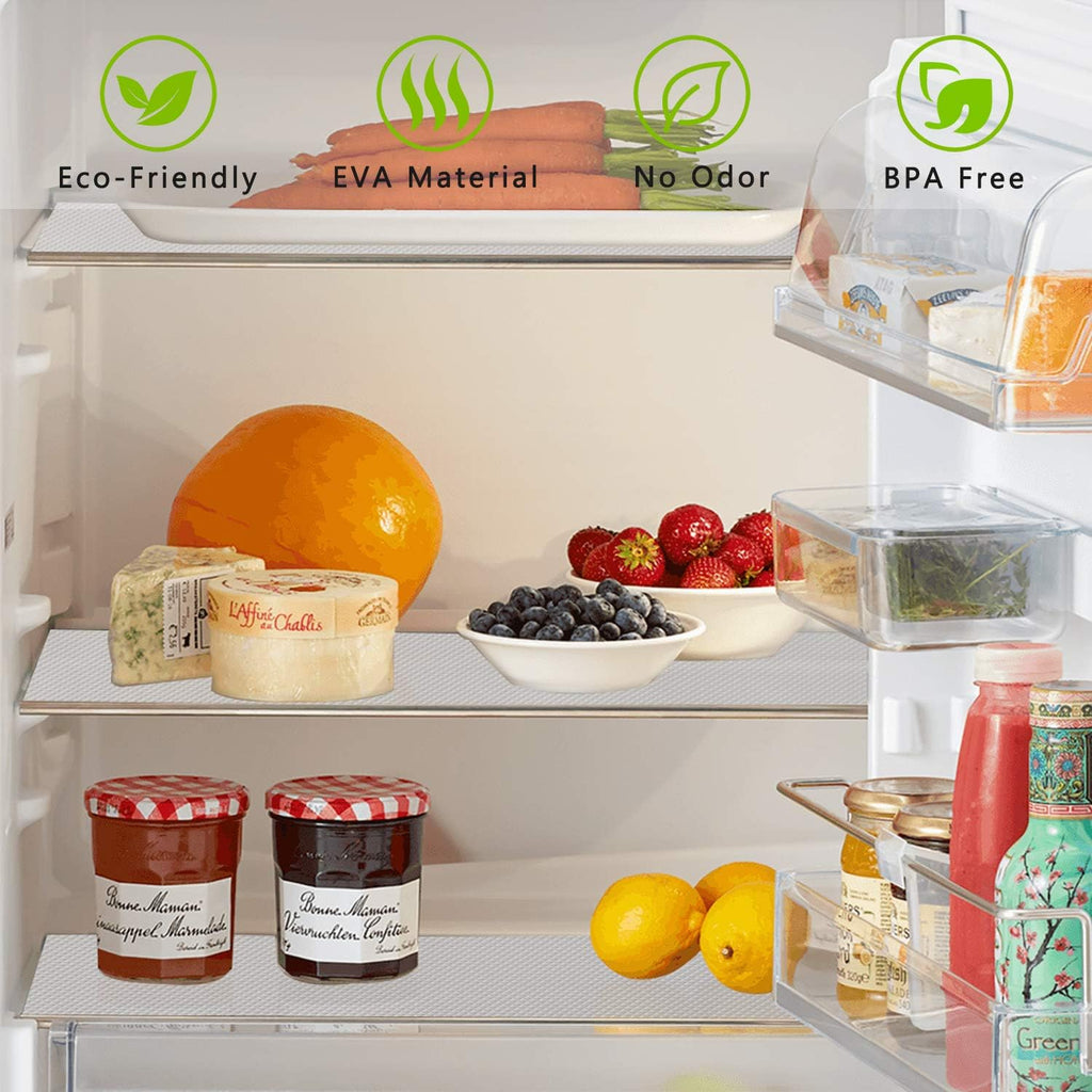 Kitchen Shelf Liner Drawer Liners, Non-Adhesive Refrigerator Liners Waterproof Fridge Mats with Strong Durable Kitchen Cabinets Mat for Drawers, Shelves, Pantry