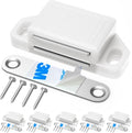 Cabinet Magnetic Catch Door Latch 30LB for Kitchen Drawer Magnets to Stay Closed Magnetic Catch Closet for Drawer（White 6 Pack）