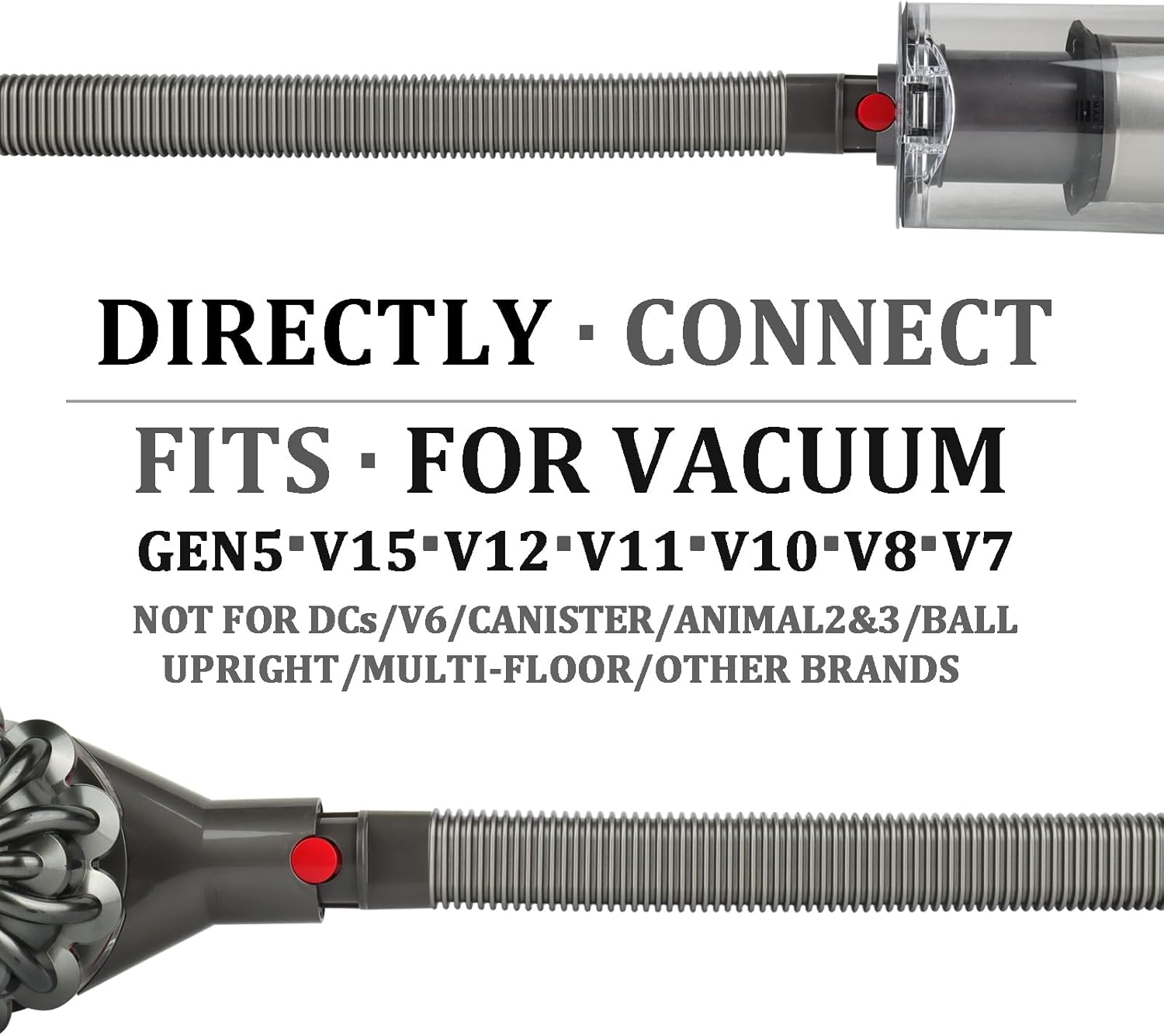 Dryer Vent Cleaner Hose Vacuum Attachments for Dyson Gen5 V15 V12 V11 V10 V8 V7 Detect Absolute Cyclone Outsize Slim Vacuum Cleaner Nozzle Crevice Flexible Lint Removal Tool