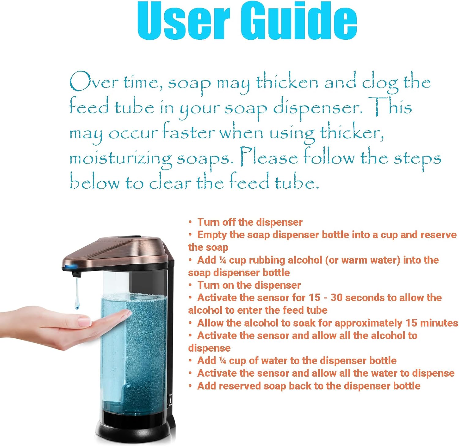 Secura 17oz Automatic Liquid Soap Dispenser, Touchless Battery Operated Hand Soap Dispenser with Adjustable Soap Dispensing Volume Control Dial, Personal Care Dispenser (Antique Copper)