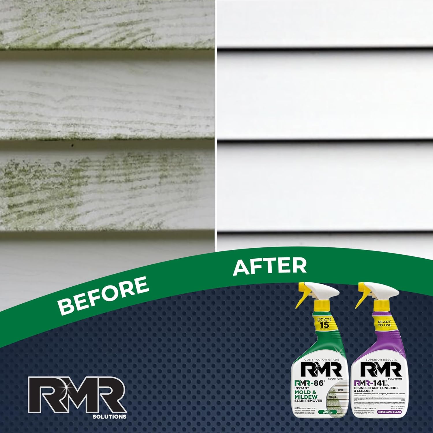 RMR Brands DIY Mold Remover Bundle - Complete Mold Killer & Stain Remover Bundle - Mold and Mildew Prevention Kit, Disinfectant Spray, Includes 2-32 Ounce Bottles