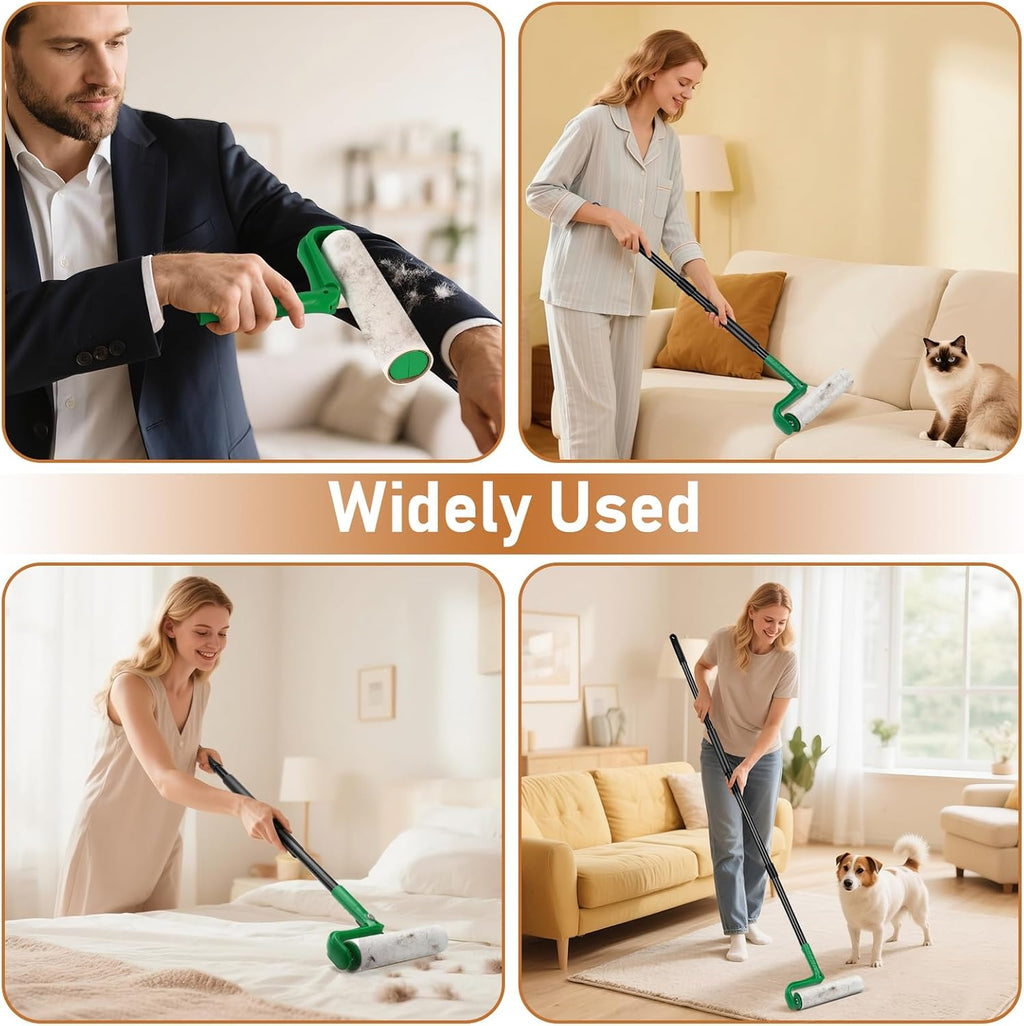 Large Lint Roller Refills for Lint Remover,4 Pack 10 Inch Big Lint Roller Refill Compatible with Evercare Mega Roller Cleaning for Carpets, Furniture, Pet Hair
