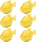 Funmit 6 Pack Universal Humidifier Cleaner Fish Compatible with Almost All Humidifiers and Fish Tanks, Purifies Water, Prevents Hard Water Build-Up, Reduces Scale, Yellow