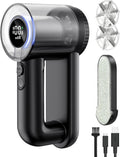 Fabric Shaver Electric Lint Remover Rechargeable Lint Shaver Digital Display Fabric Sweater Shaver 3 Speeds 6 Leaf Blades for Clothing to Remove Pilling for Clothes Furniture Sweater Couch Blanket