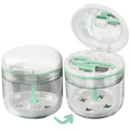 MURRI&MURRDI Retainer Case, Denture Bath Box with Strainer Basket, Mouth Guard Case, Braces Cleaner Cup Cute Denture Holder Retainer Storage Soak Container for Travel (White)