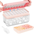 Ice Cube Tray with Lid and Bin, 32 pcs Ice Cubes Molds, Ice Trays for Freezer, Ice Cube Tray Mold, with 1 tray, Ice Freezer Container, Spill-Resistant Removable Lid & Ice Scoop, for Whiskey,Cocktail
